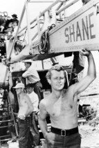 Alan Ladd Rare On Set Of Shane Bare Chested Posing With Camera Crew 11x17 Poster - £16.46 GBP