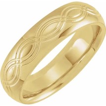Authenticity Guarantee 
14k Yellow Gold Infinity Pattern Comfort-Fit Wedding ... - £948.47 GBP+
