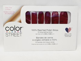 Color Street VENETIAN VELVET FMS100 Nail Polish Strips 16 Easy Peel Red ... - $12.99
