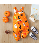 Kids Baby Boys Girls Casual Cute Cartoon Halloween Print Sleeveless Romper - $10.00