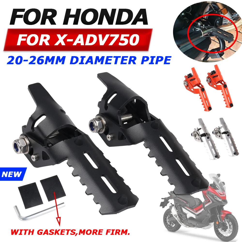 Ront driver highway footrest folding footpeg clamps foot rests for honda x adv750 x adv thumb200