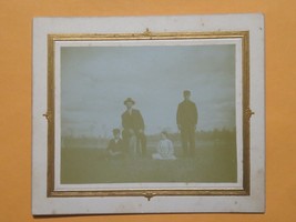 Antique Cabinet Card Photo of Men and Children, Early 1900s Photography Portrait - £3.94 GBP