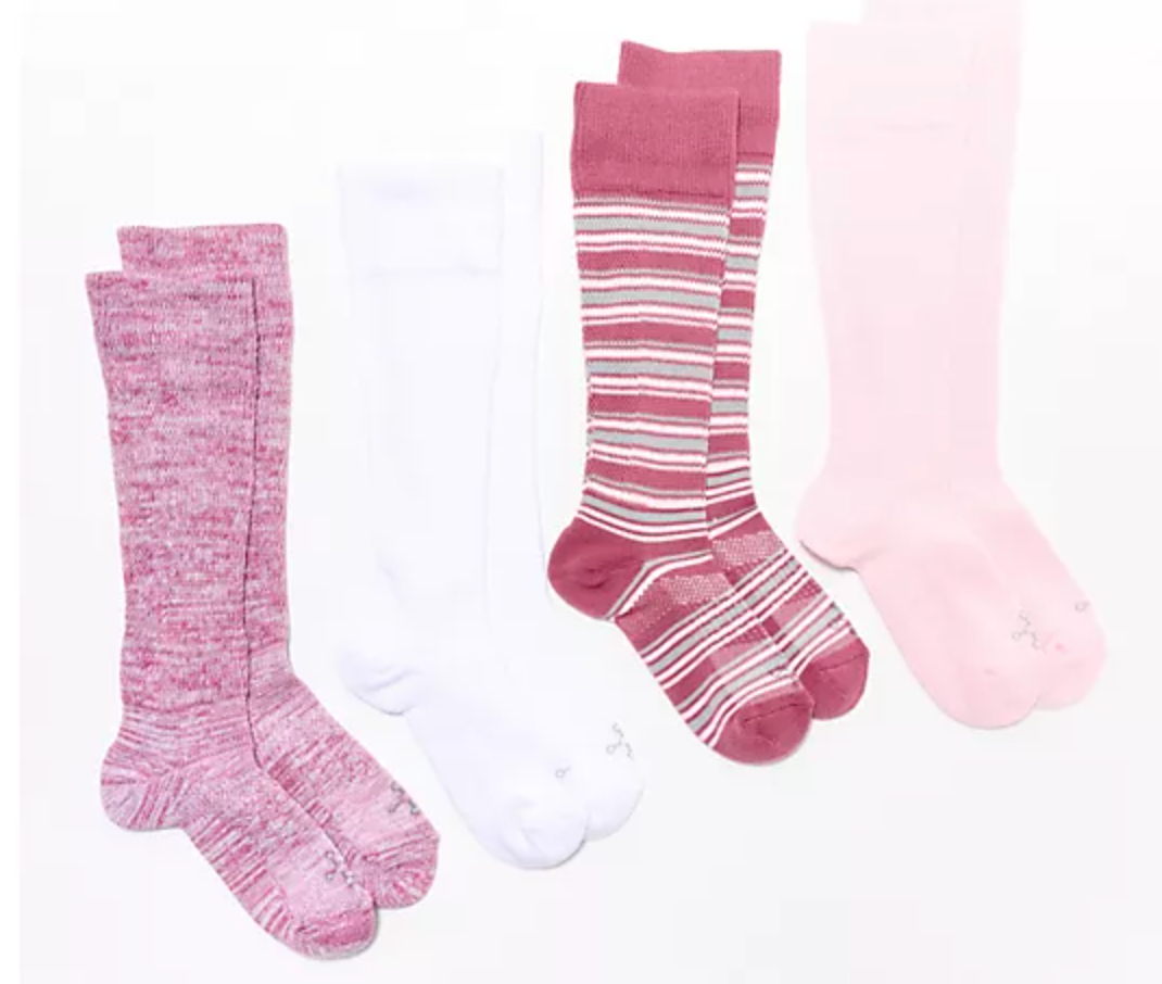 Tommie Copper 4PK UltraTemp UltraGuard Over The Calf Socks M Medium Pink... - $44.55