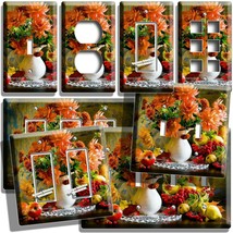 WILD FLOWERS VASE FRUITS STILL LIFE LIGHT SWITCH OUTLET WALL PLATES FLOR... - £13.37 GBP+