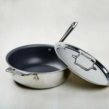 New in Retail Carton, All-Clad d5 NONSTICK Stainless 4-Qt Essential Pan With Lid - £65.71 GBP