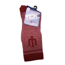 Collegiate Cushioned Crew Socks Indiana Hoosiers 1 Pair Crimson Shoe Size 8-12 - £9.01 GBP