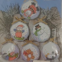 Bubbles XMAS Embroidery Kit Elf Ornament Penguin Snowman Makes 6 Design ... - £12.55 GBP