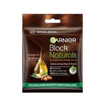 Garnier Black Naturals, Creme, No Ammonia Hair Color (4.0 Natural Brown) - £6.62 GBP