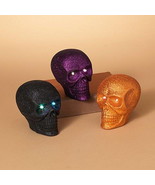 Gerson light up glitter skulls orange, black or purple - €10,32 EUR