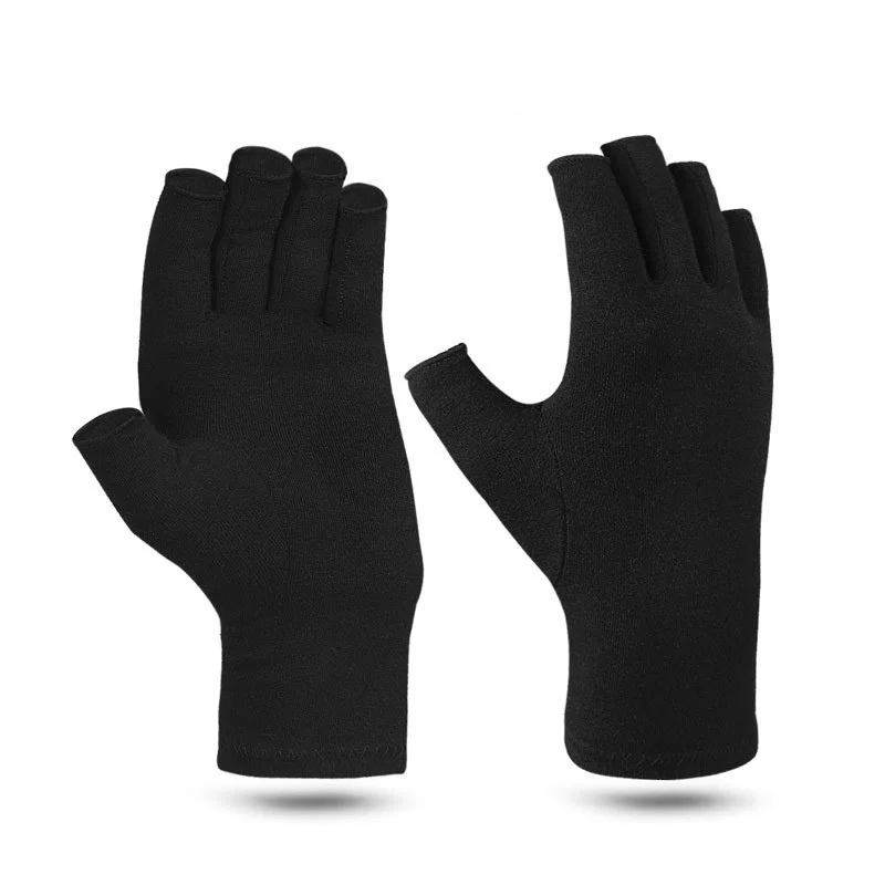 1Pair Winter Compression Arthritis Gloves Rehabilitation Fingerless Gloves Anti  - £72.35 GBP
