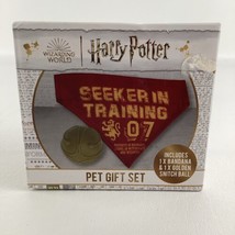 Wizarding World Harry Potter Pet Gift Set Bandana Golden Snitch Ball Hogwarts - $14.80