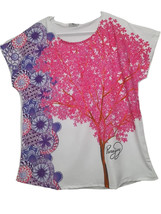 Paraguayan Blouse (White with Floral Print/ Large) - €23,96 EUR