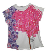 Paraguayan Blouse (White with Floral Print/ Large) - $38.47 CAD