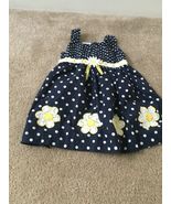 Bluberi Boulevard Baby Girls Polks Dot &amp; Floral Dress Sleeveless Size 18... - $35.94 CAD