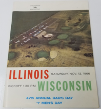University of Illinois Football Illini Program 11 12 1966 Wisconsin Dad&#39;... - £14.80 GBP