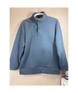 Jeremiah &amp; Sons Mens Blue Sherpa Lined Waffle Knit Pullover Sweatshirt S... - $42.06 CAD