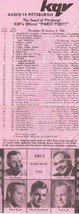 KQV Audio 14 Pittsburgh VINTAGE December 29 1966 Music Survey The Beatles  - $19.79