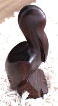 Vintage Pelican Bird Hand Carved Copal Wood Figurine from Mexico Hardwood - $32.99
