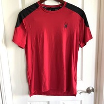 Spyder Active PROWEB Mens Red Stretch Short Sleeve Tee T-Shirt Size Medium - $14.84