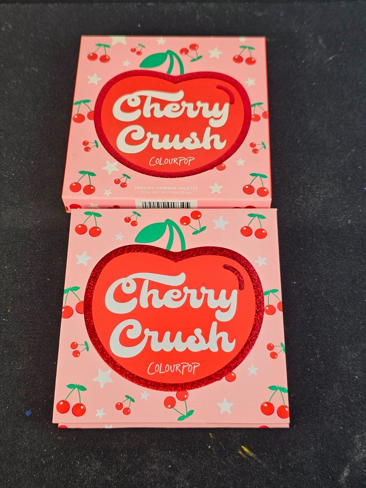Colourpop Cherry Crush Pressed Eyeshadow Palette NIB Red Glitter Matte - $14.80