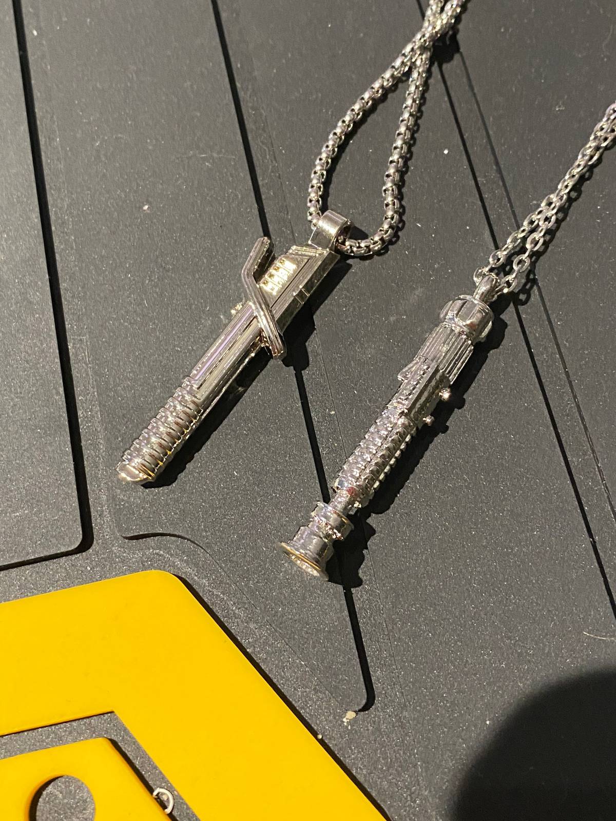 Primary image for Handmade Alloy Laser sword hilt Charm Necklace,geek Jewelry, geek Pendant, Gamer