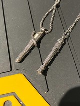Handmade Alloy Laser sword hilt Charm Necklace,geek Jewelry, geek Pendan... - £47.33 GBP
