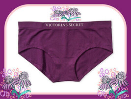 L  Purple Grape Raspberry Seamless LOGO Victorias Secret Hipster Hiphugger Panty - £8.68 GBP