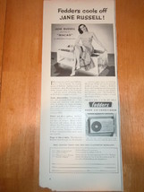 Vintage Fedders Air Conditioner Jane Russel Magazine Advertisement 1945 - $3.99
