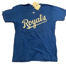 Majestic MLB Kansas City Royals Genuine Merchandise Men&#39;s Blue Shirt #Morales 25 - £19.97 GBP