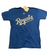 Majestic MLB Kansas City Royals Genuine Merchandise Men&#39;s Blue Shirt #Mo... - £15.73 GBP