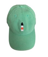 Harding Lane Mint Green Needlepoint Lighthouse Baseball Cap Unisex - $26.18