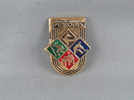 Vintage Soviet Pin - Summer Sports Camp - Stamped Pin - $15.00
