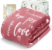 Get Well Soon Gifts For Men Women Throw Blanket, Inspirational Gift, Pink - £31.38 GBP