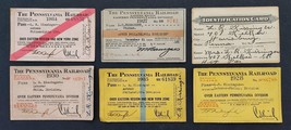 1927-35 Vintage Pennsylvania Railroad Prr Passes 6pc Phila Pa Kissinger - £70.14 GBP