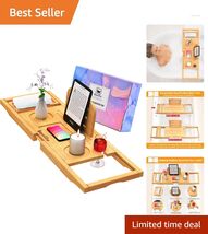 Expandable Bamboo Bathtub Tray Table for Relaxing Spa Experiences - 27.5... - $54.40