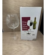 King Size Wine Glass Holds Entire Bottle Of Wine 33.5 Ounces Funny Gag Gift - $9.89