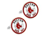 BOSTON RED SOX CUFFLINKS Sports Team Baseball NEW with GIFT BAG Groom We... - £8.72 GBP