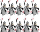 Mounted Knights Templar Custom Minifigure Building Blocks Toys - £4.62 GBP+