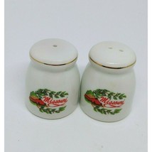 Vintage Lipco Missouri Red Barn Salt &amp; Pepper Shakers Rubber Stoppers - £3.08 GBP