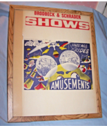 Framed Neal Walters Brodbeck &amp;  Schrader Amusement Shows Poster-Space Ag... - $75.00