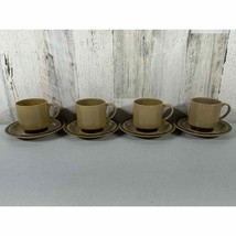 Hearthside Stoneware Dogwood 4 Cups 4 Saucers Hand Painted Japan MCM - £8.69 GBP