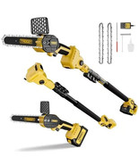 Troozy 2-in-1 Mini Chainsaw and Pole Cordless 6&quot; with Battery Trimming P... - $2,497.60 MXN
