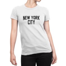 Ladies Lennon T-Shirt Womens Cap Sleeve New York City Slim Fit Tee White - $11.99+