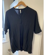 ZARA Trf oversized Buttoned Women Ladies Shirt Black Size M - $20.40 CAD