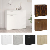 Modern Wooden Rectangular Storage Cabinet Sideboard Unit With 2 Doors &amp; Drawer - £70.38 GBP+