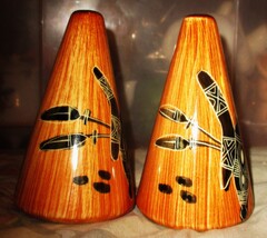 Salt And Pepper Shakers African Folk Art  - $8.95