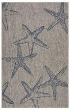 8' X 9' Blue And Gray Starfish Indoor Outdoor Area Rug - $3,632.00 MXN