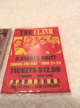 5 New Concert The Clash FRIDGE Magnets 2&quot; x 3&quot; Concert NY Reprint 1981 Metal - £8.58 GBP