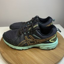 Asics Gel Venture 7 Womens Size 7 Running Shows Black Mint Orange Trail ... - $376.15 MXN