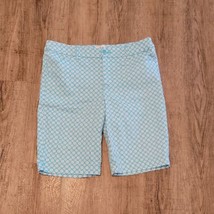 St. Johns Bay Bermuda Shorts ~ Sz 12 ~Mid Rise ~ Blue &amp; White ~ 10&quot; Inseam - £13.50 GBP